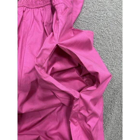 Anthropologie Hutch Jumpsuit Pink Poplin Bow Preppy Boho Retro Vacay Large NWT - Picture 8 of 12